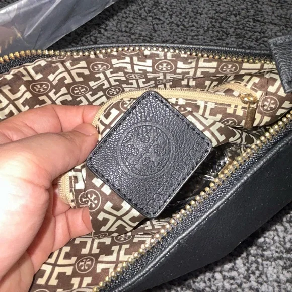 Tory Burch Black Leather Shoulder Brand New Tote Bag